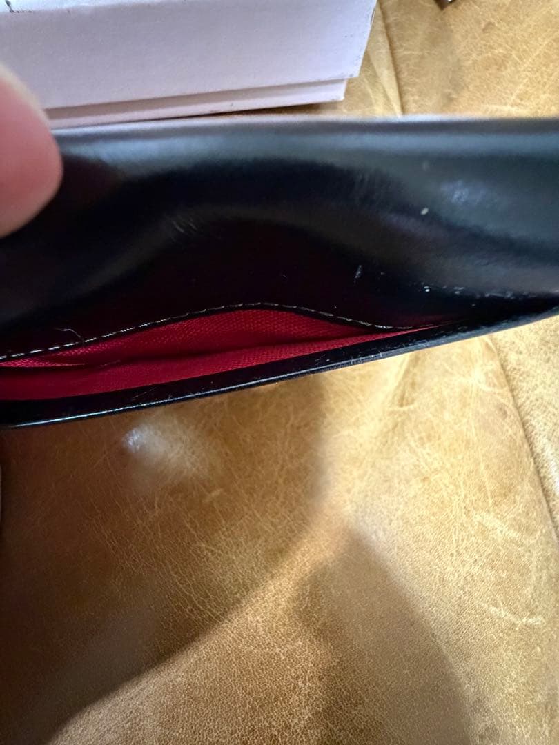 限定値引Vivienne Westwood ビビアン　ブラック名刺入れ　内側赤色