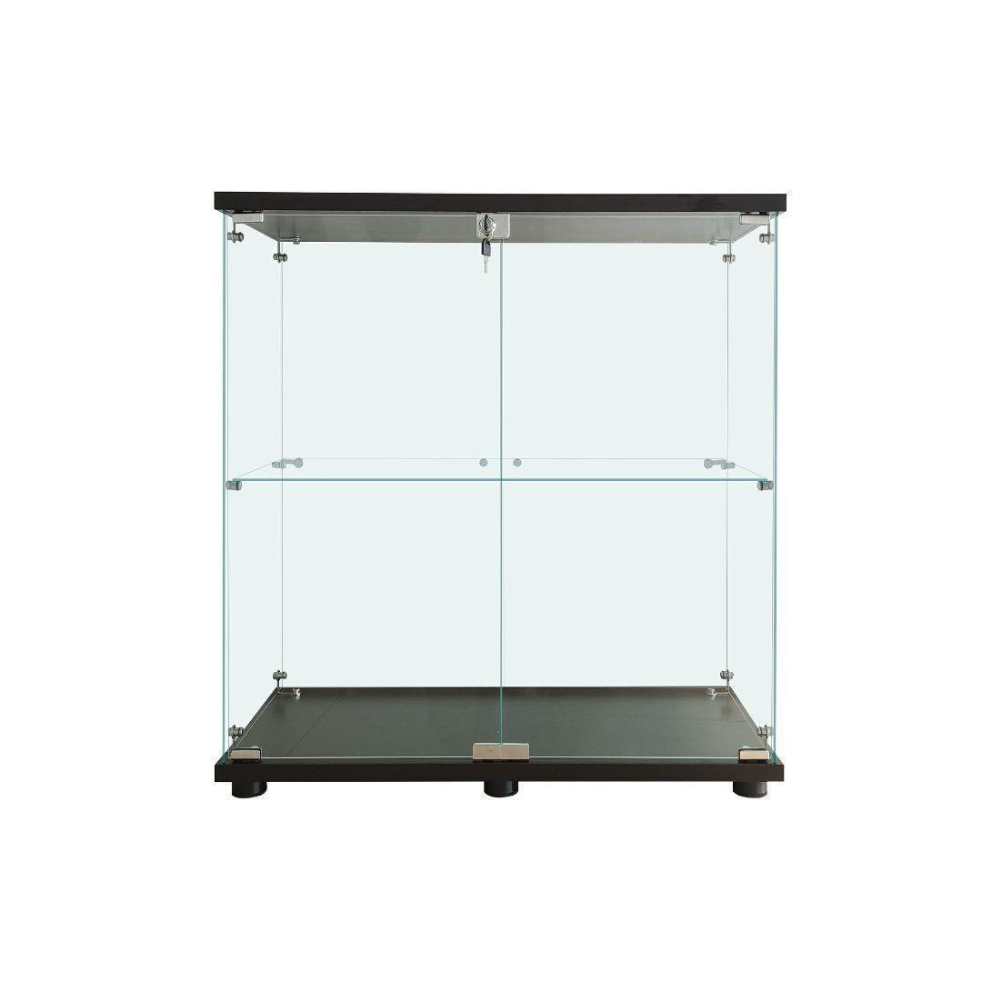 ガラスケース 2段両扉 コレクション フィギュア 棚 ショーケース 黒 1998