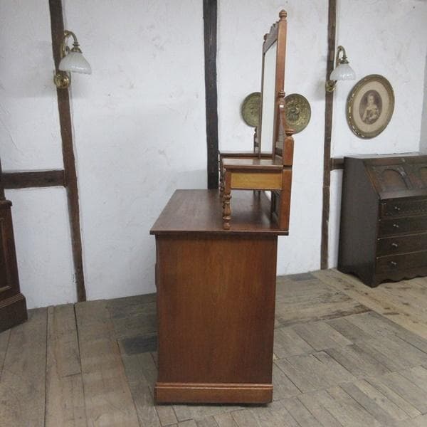 イギリス アンティーク 家具 ドレッシングテーブル ドレッサー 鏡台 6233d