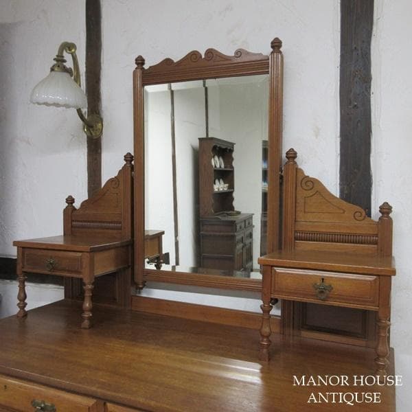 イギリス アンティーク 家具 ドレッシングテーブル ドレッサー 鏡台 6233d