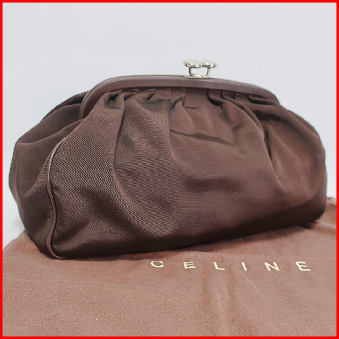 正規品 セリーヌ CELINE 特大ポーチ クラッチ がま口 トリオンフ 保存袋