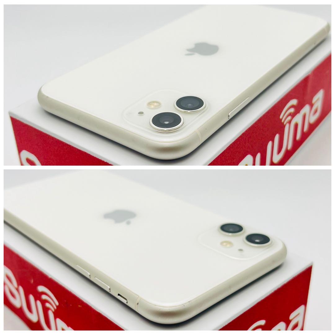 B 100% iPhone 11 64 GB SIMフリー ホワイト 本体