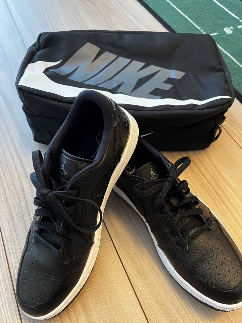 NIKE ジョーダン1 LOW ブラック 28cm.ゴルフシューズ