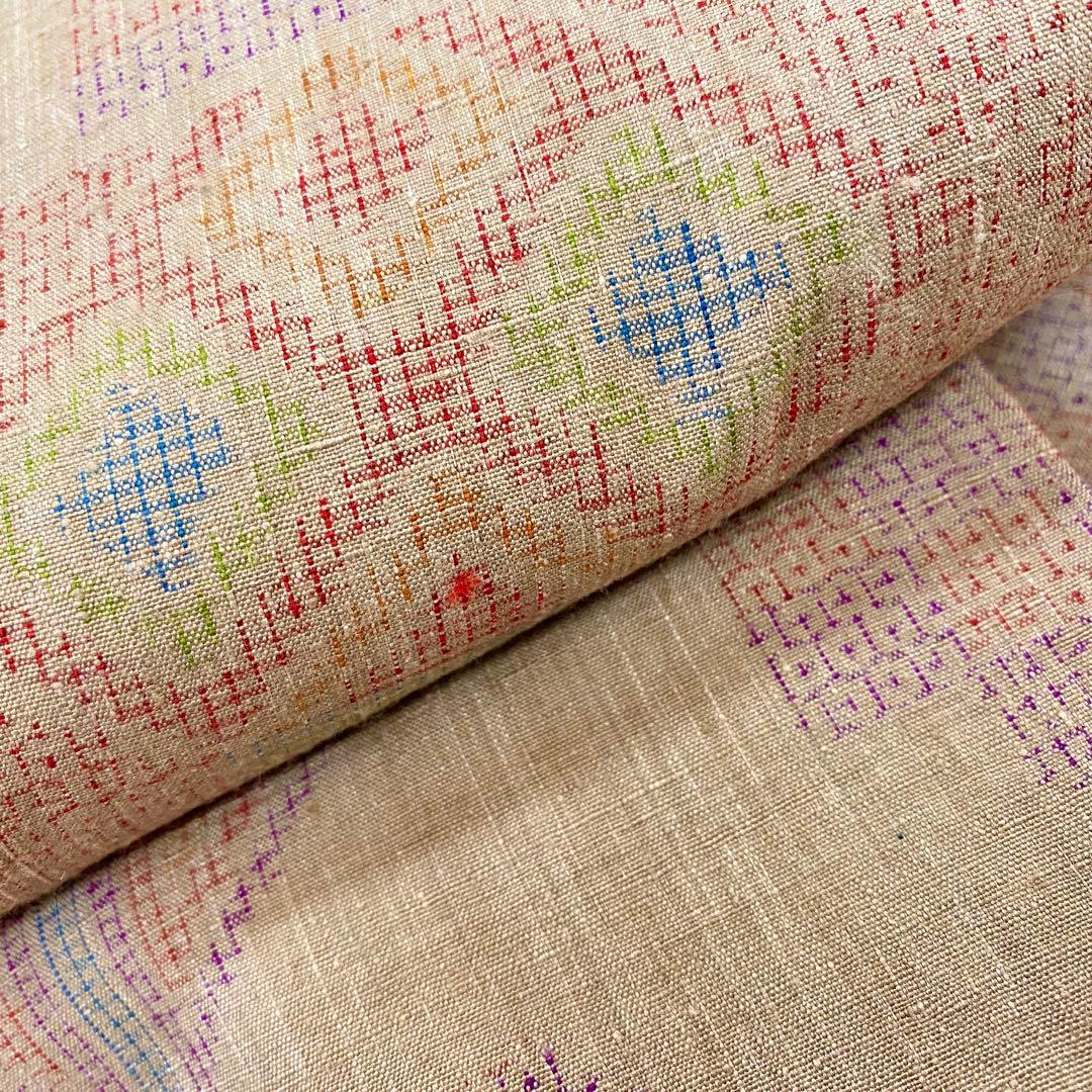 ⭐︎ K0276 単衣 美品 逸品 正絹 本場結城紬 重要無形文化財 居敷当付