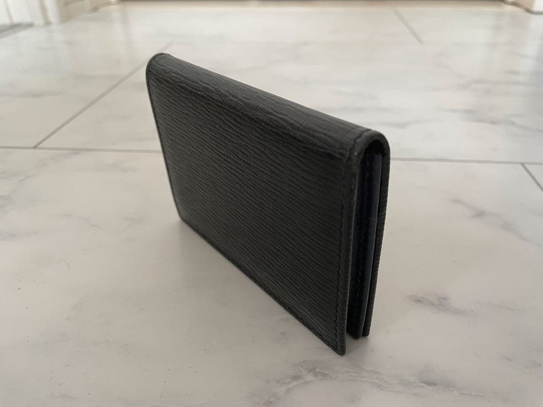 【FERRAGAMO 】フェラガモ ガンチーニ 名刺入れ レザー 黒