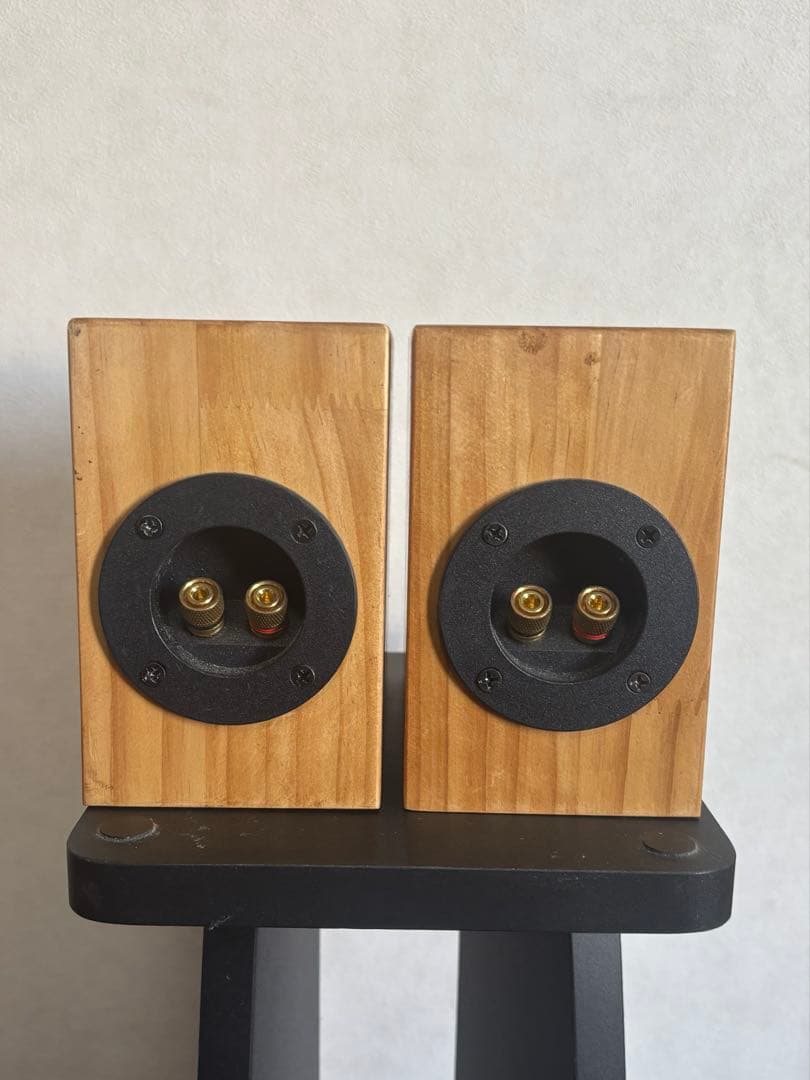 小型自作スピーカー　ウッドコーン使用