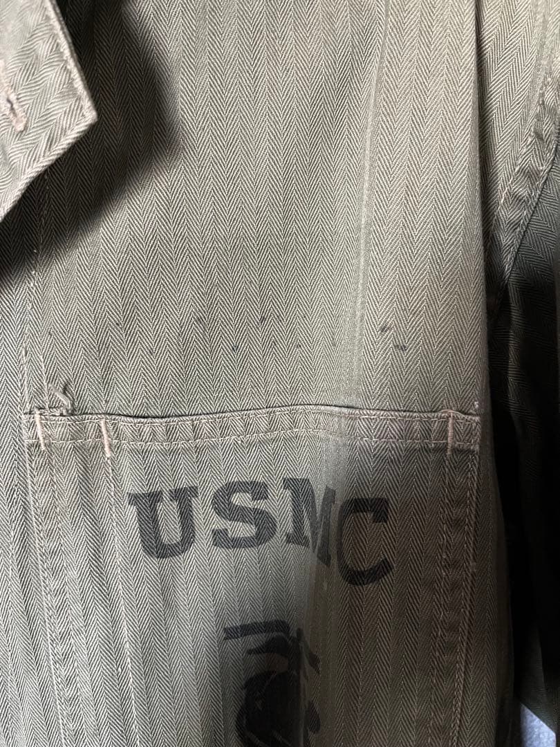 40s 米軍実物 大戦 USMC P41 ヘリンボーンジャケット 状態良　HBT