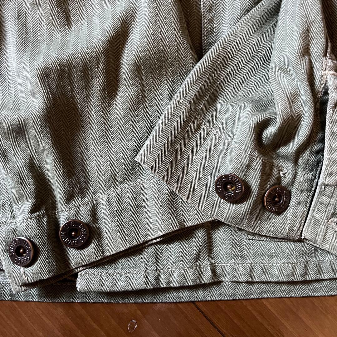 40s 米軍実物 大戦 USMC P41 ヘリンボーンジャケット 状態良　HBT