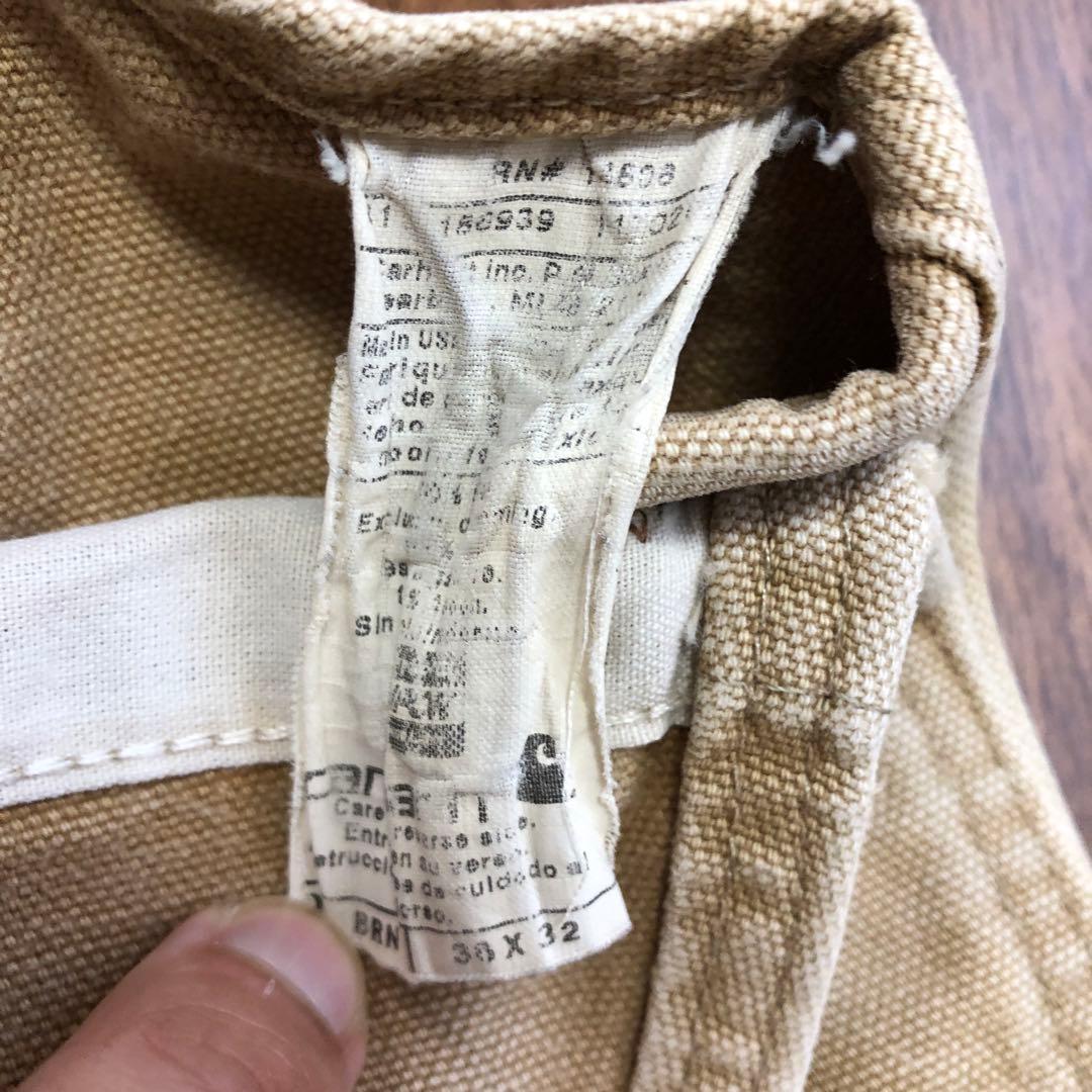 Carhartt ベージュ オーバーオール 38x32