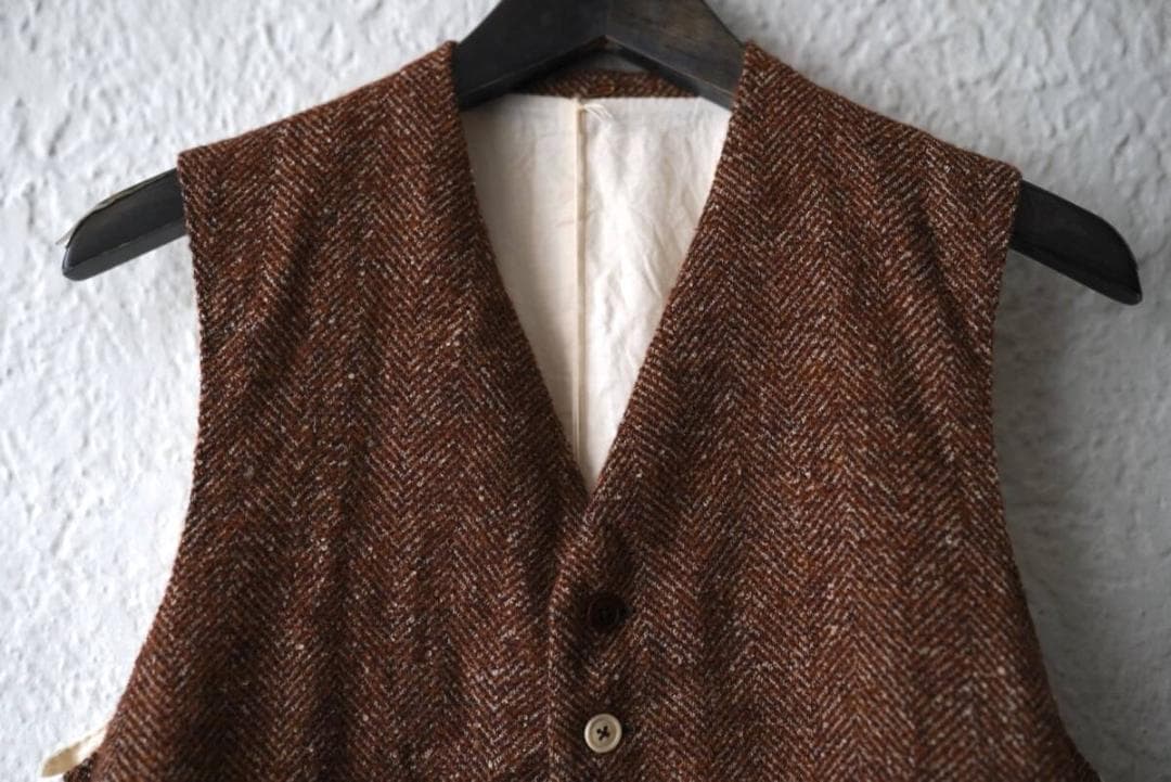 【新品】ザ クルーキットテーラー ベスト 48 オレンジブラウン