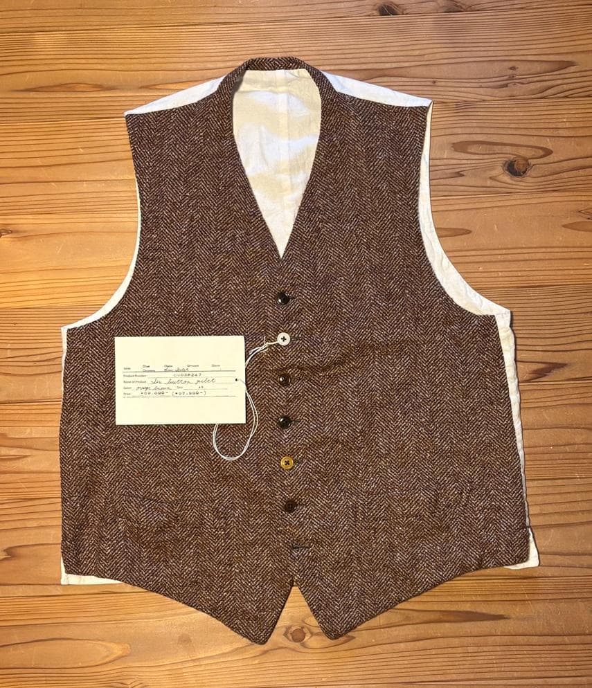 【新品】ザ クルーキットテーラー ベスト 48 オレンジブラウン