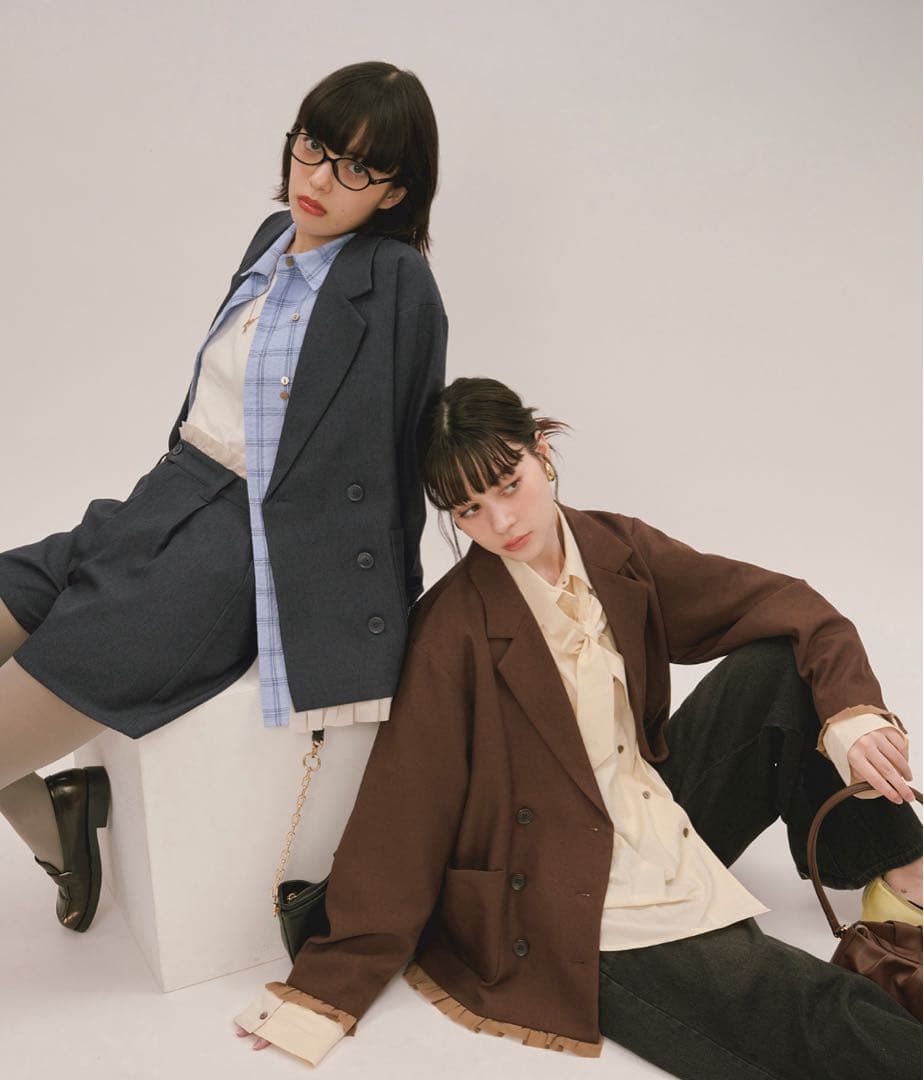 【新品】loin nuit ロワンニュイ フリルレイヤードデザインジャケット