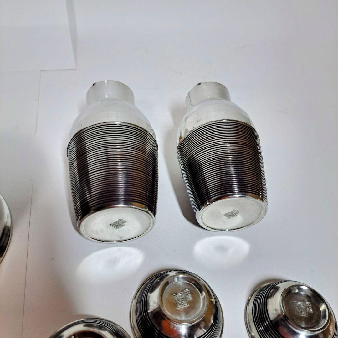 【新品未使用】錫半　酒器　本錫　ぐい呑み　徳利　ちろり　酒盃　昭和レトロ　盃