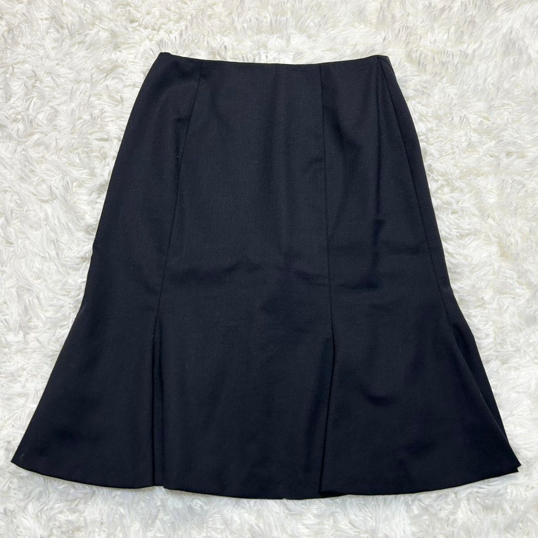 【美品】ラルフローレン スーツ セットアップ フォーマル フレアスカート 黒 S