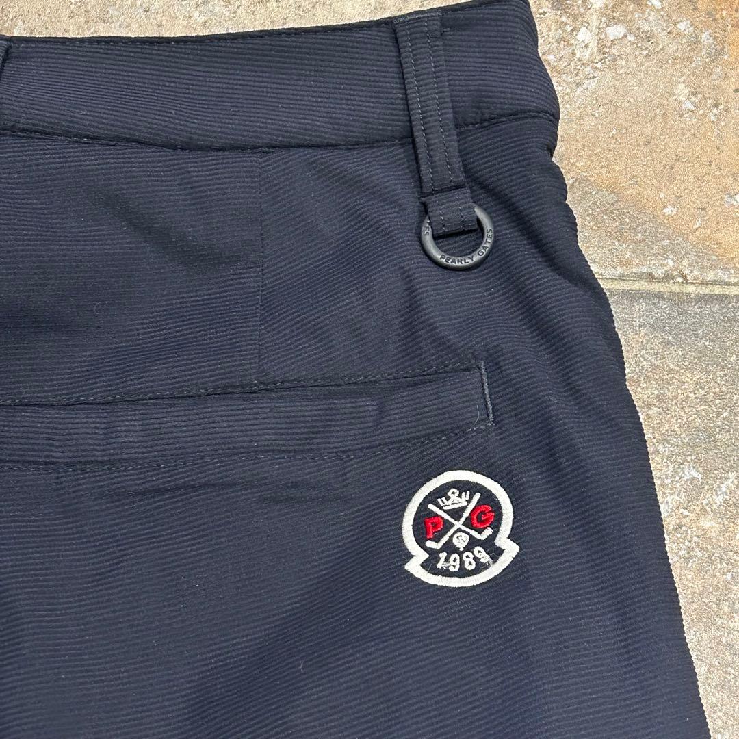 PEARLY GATES 中綿パンツ ネイビー ジップロゴ　小さいサイズ