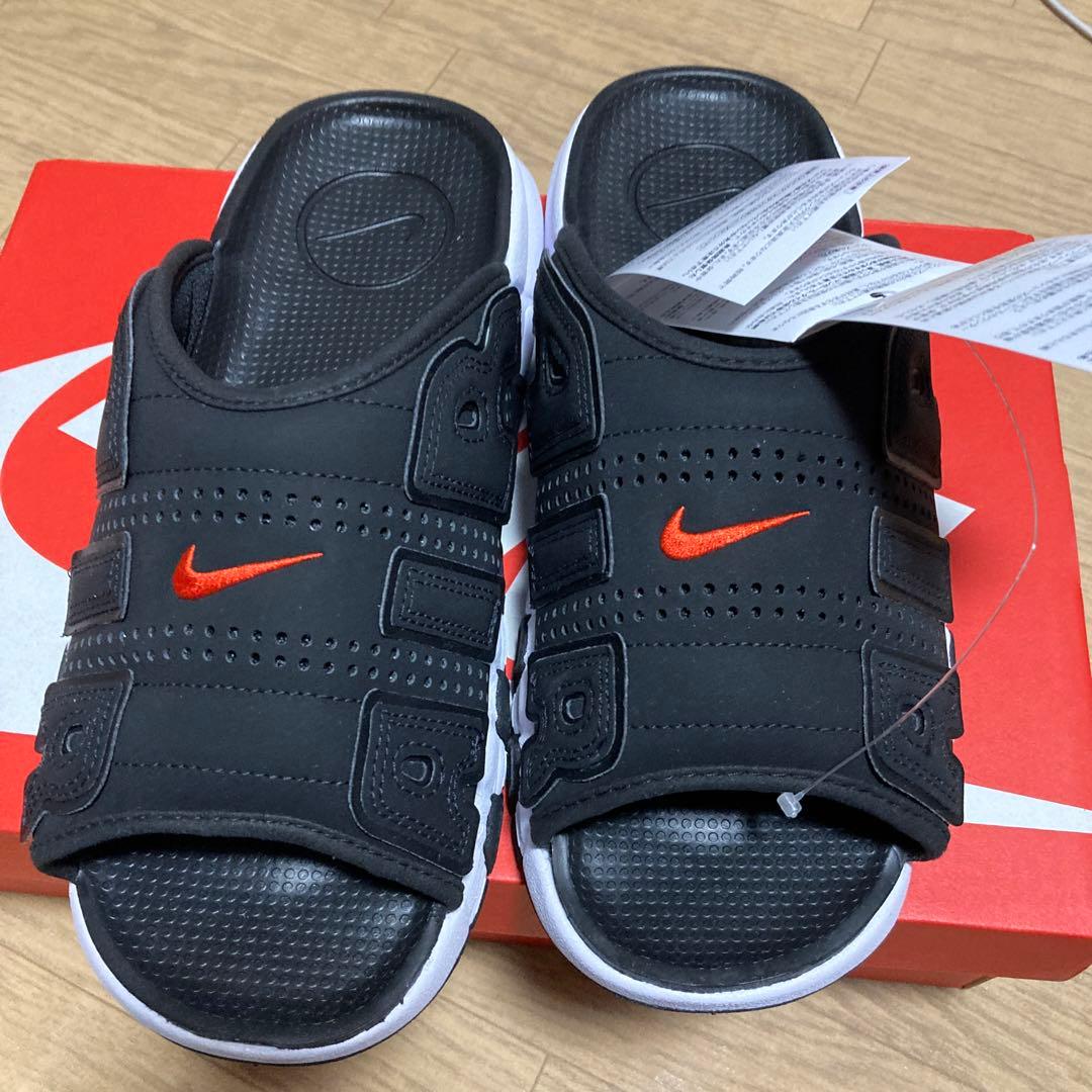 NIKE 27 アップテンポ　27 サンダル　ブラック　メルキャン
