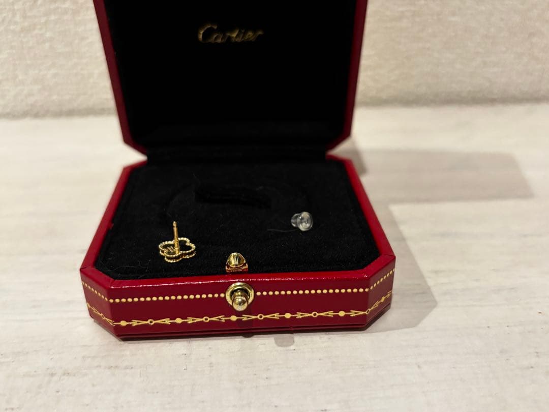 ヴァンクリーフ&アーペル VCA アルハンブラ オニキス ピアス K18 750