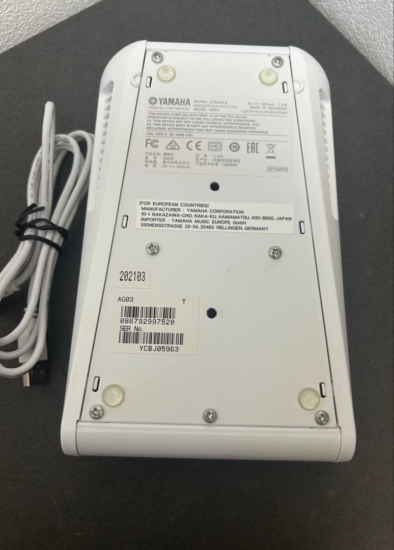 YAMAHA AG03 オーディオインターフェースミキサー