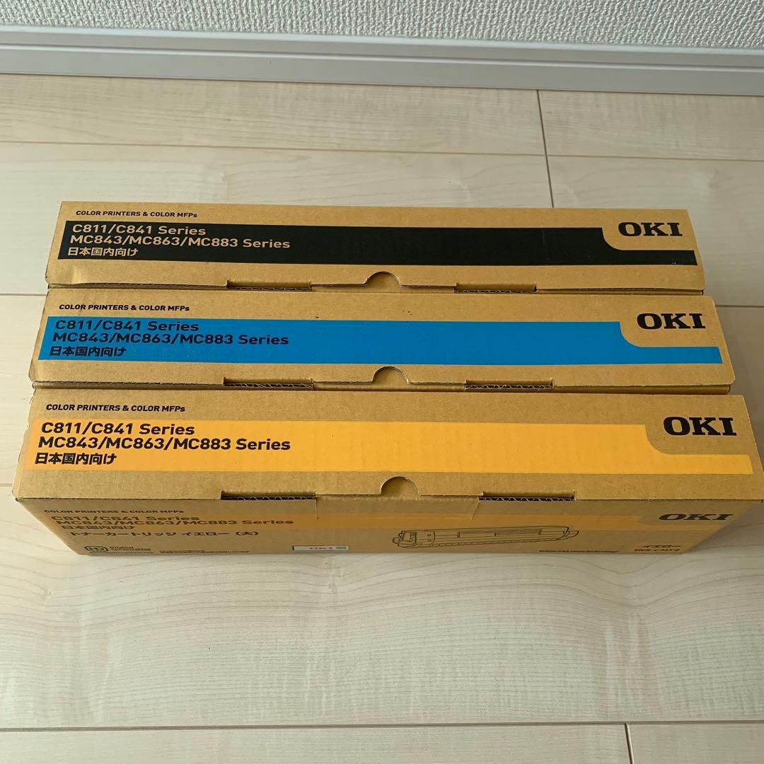 未使用純正OKIトナーTNR-C3LK2 TNR-C3LC2 TNR-C3LY2