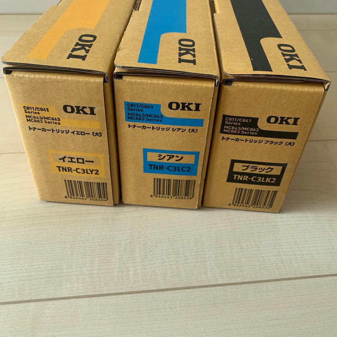 未使用純正OKIトナーTNR-C3LK2 TNR-C3LC2 TNR-C3LY2