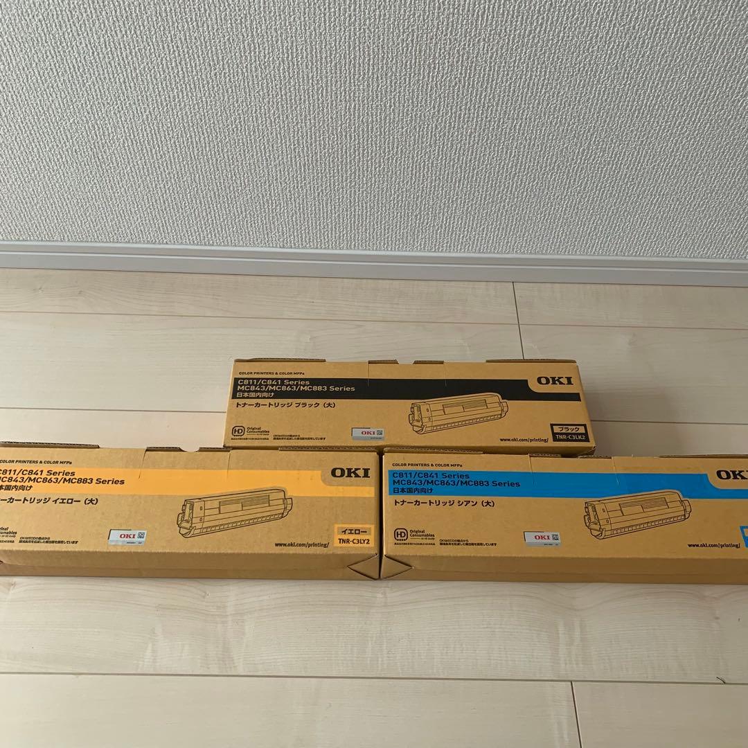 未使用純正OKIトナーTNR-C3LK2 TNR-C3LC2 TNR-C3LY2