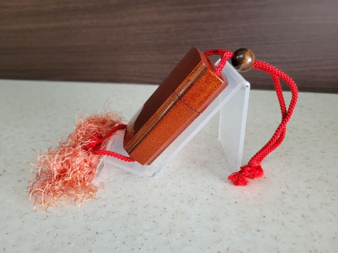 ぽん太郎柳山作　鶴時絵　印籠　印籠　中古