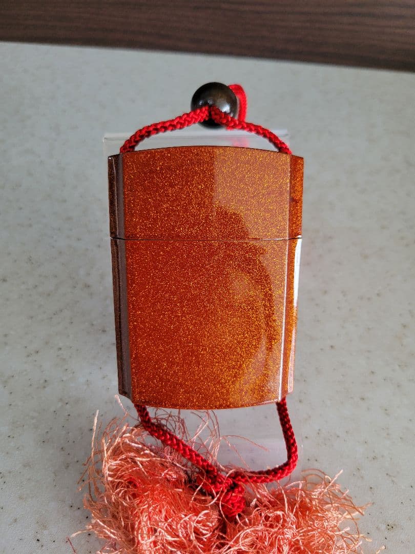 ぽん太郎柳山作　鶴時絵　印籠　印籠　中古