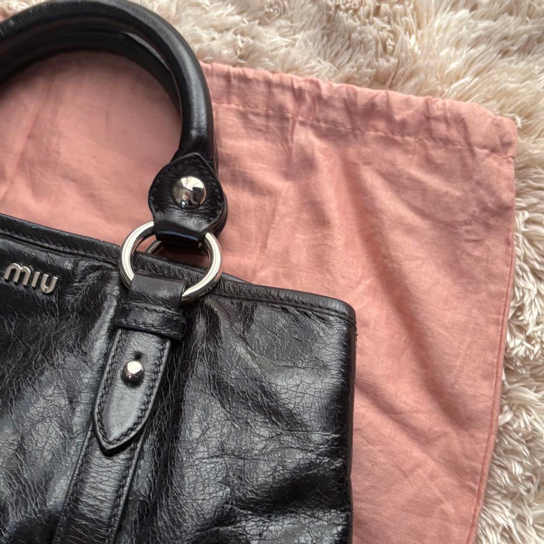 ✨希少✨MIUMIU 2way ハンドバッグ ブラック シルバー