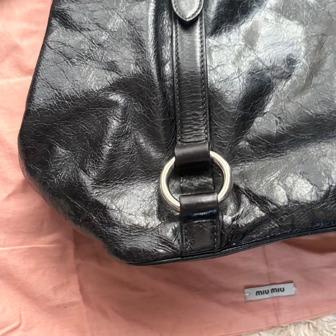 ✨希少✨MIUMIU 2way ハンドバッグ ブラック シルバー