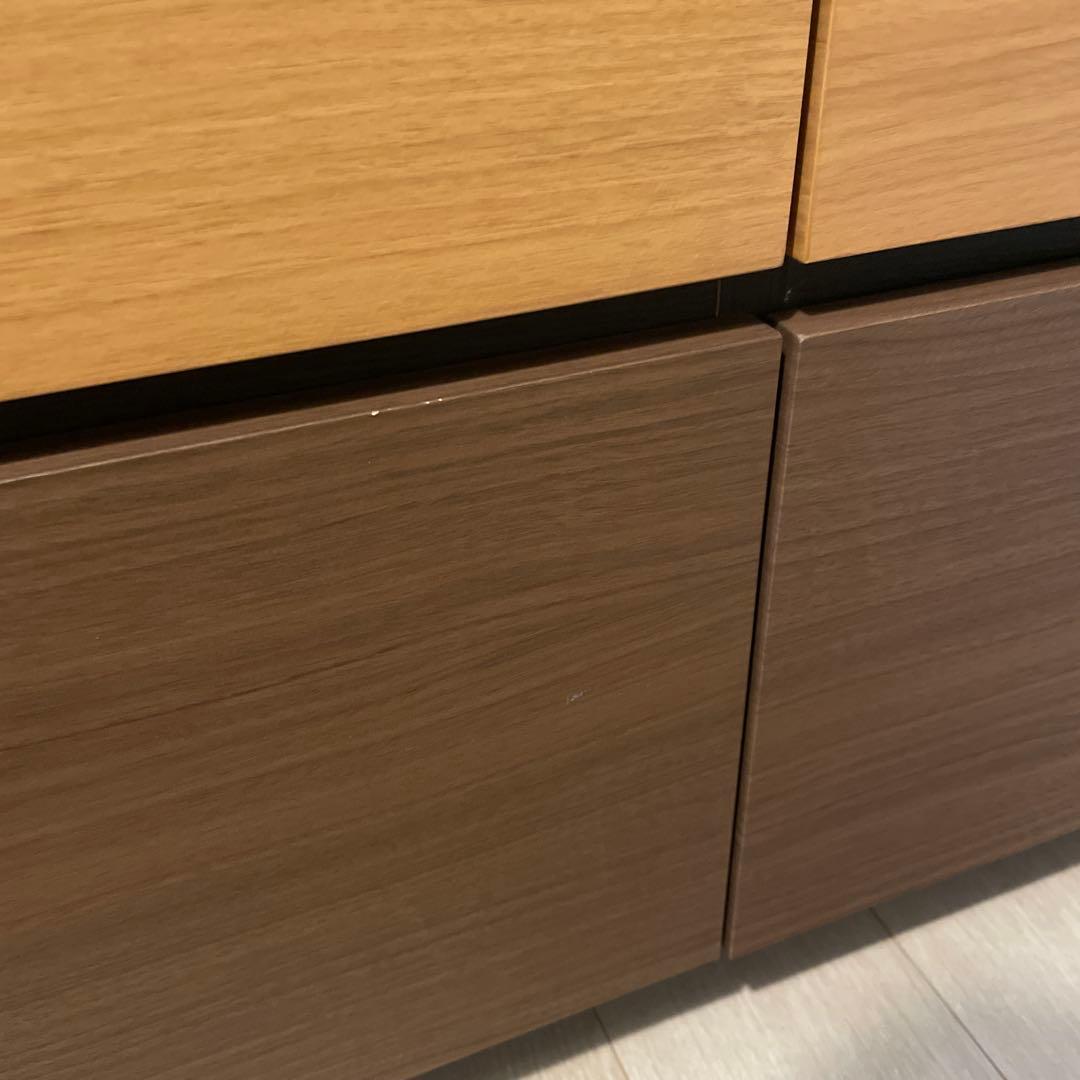 ニトリ　4段チェスト　木目　レール　引き出し　ブラウン