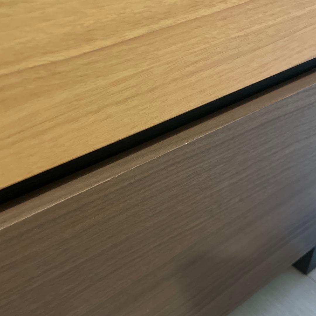 ニトリ　4段チェスト　木目　レール　引き出し　ブラウン