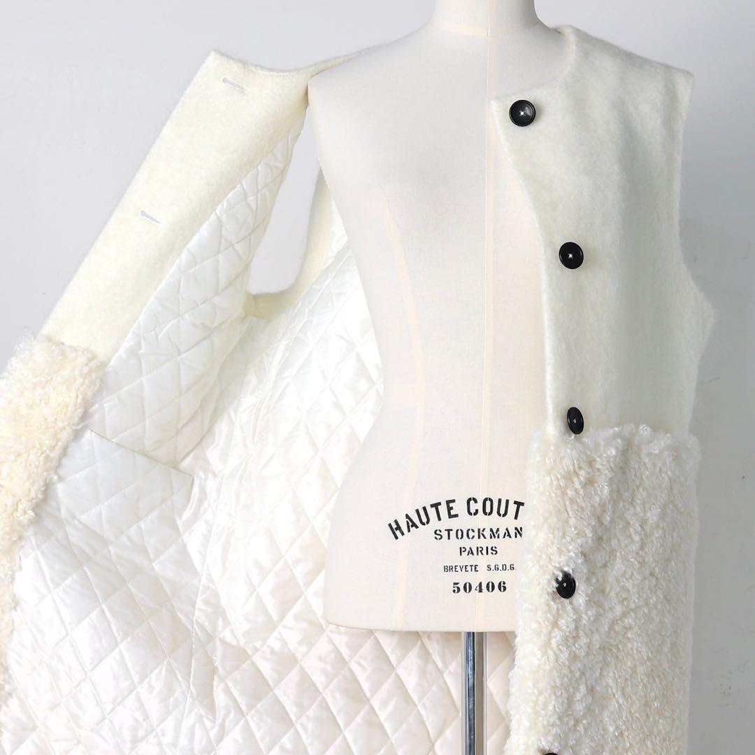 Manami28gypsohila ウール　モヘア　ベスト テディ