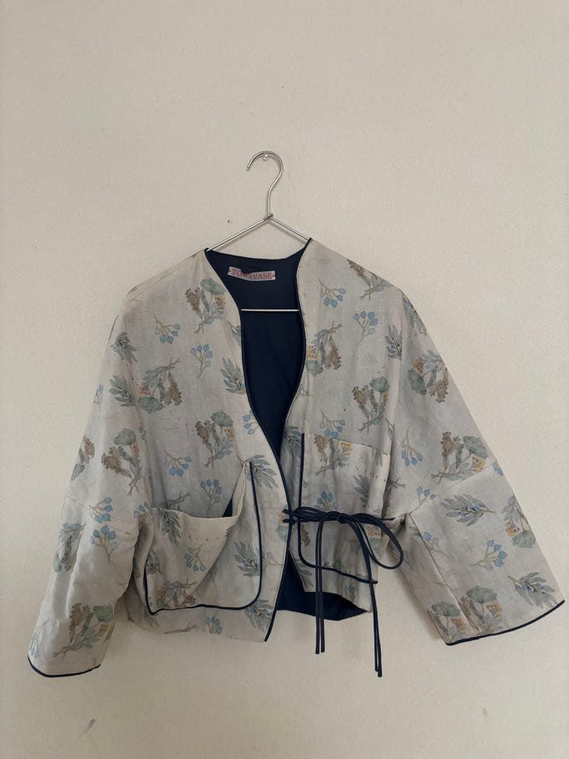TOWAVASE 花柄 ノーカラージャケット