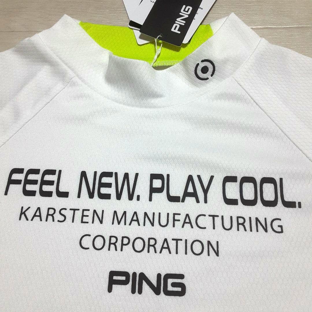 どら 新品 PINGピン モックネック&スカートLL 白ホワイト