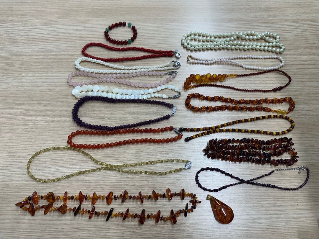 アクセサリー　おまとめ　セット　パール　珊瑚　琥珀　天然石