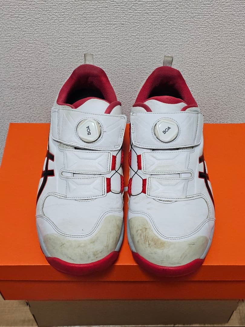 ASICS 安全靴 28㎝ BOAシステム ホワイト/レッド