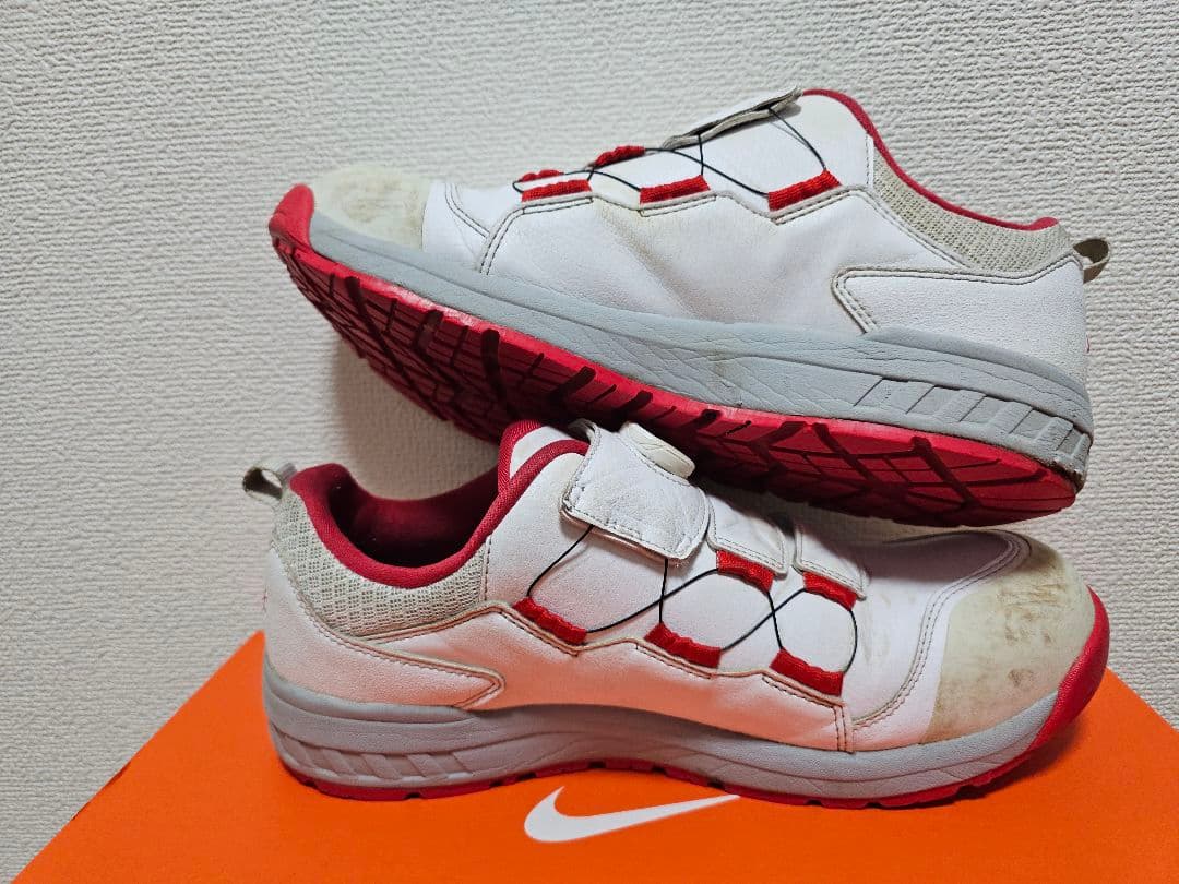 ASICS 安全靴 28㎝ BOAシステム ホワイト/レッド