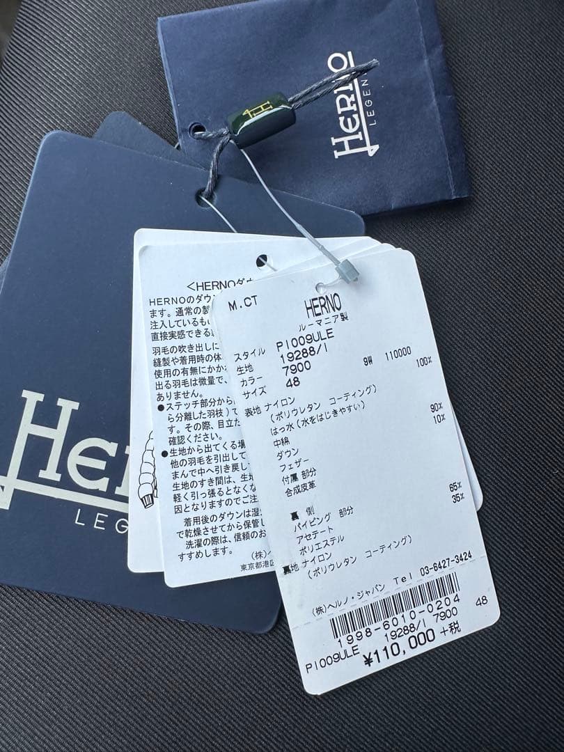 Herno ネイビー ダウンジャケット