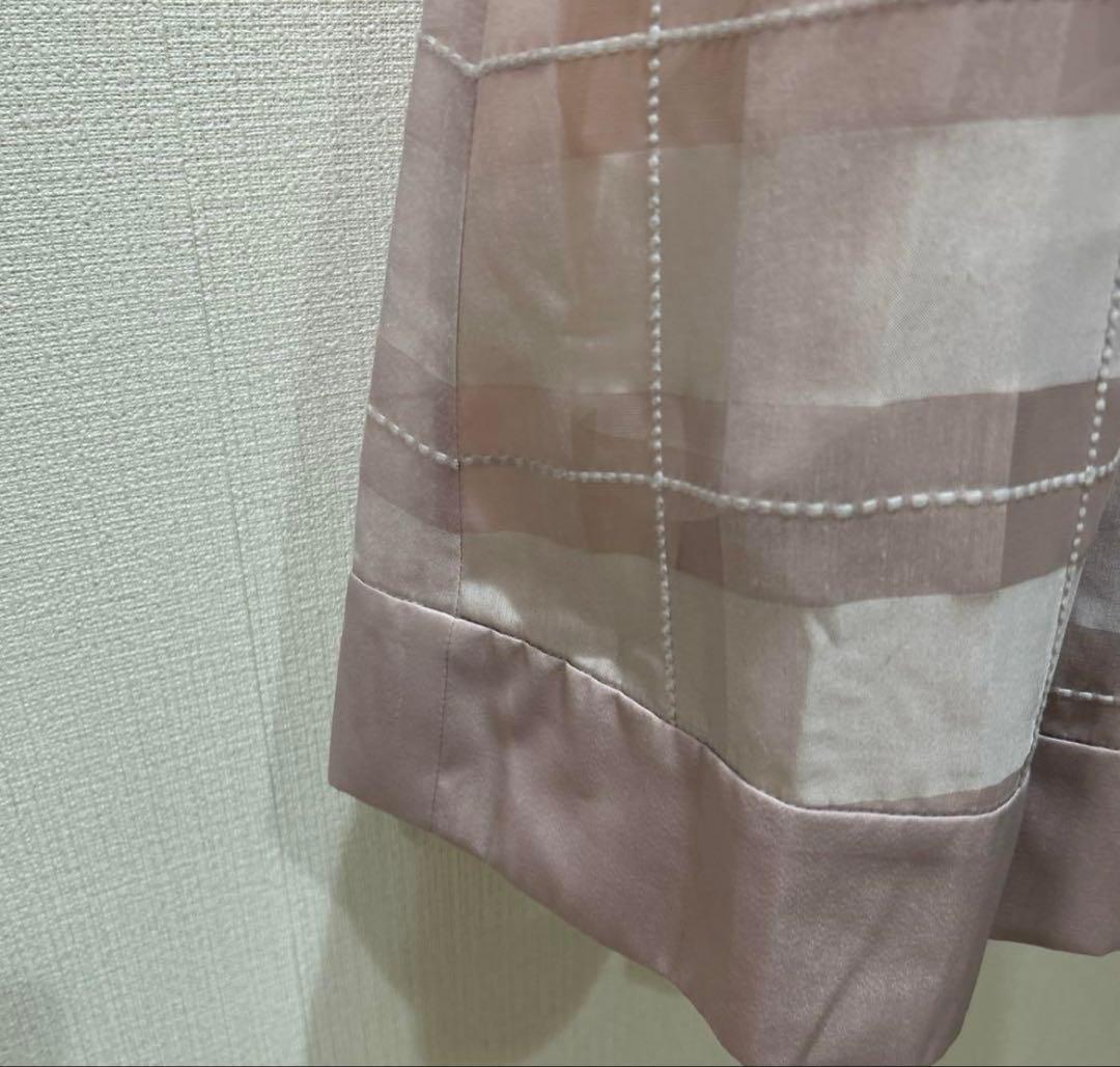 【入手困難】美品メゾピアノジュニア　ブロックチェックワンピースドレスピンク160