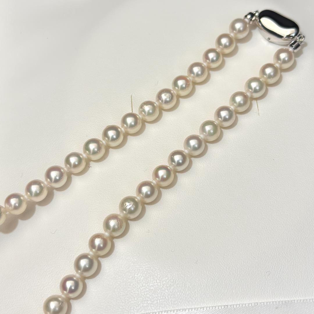 花珠真珠✨ 鑑別鑑定書付き あこや真珠 パール ネックレス 6.5-7mm SV