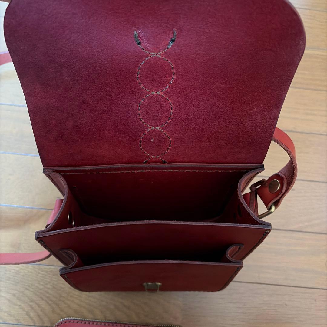 美*空様 【希少・美品】HERZ ヘルツ レザーショルダーバッグ＆ペンケース セ