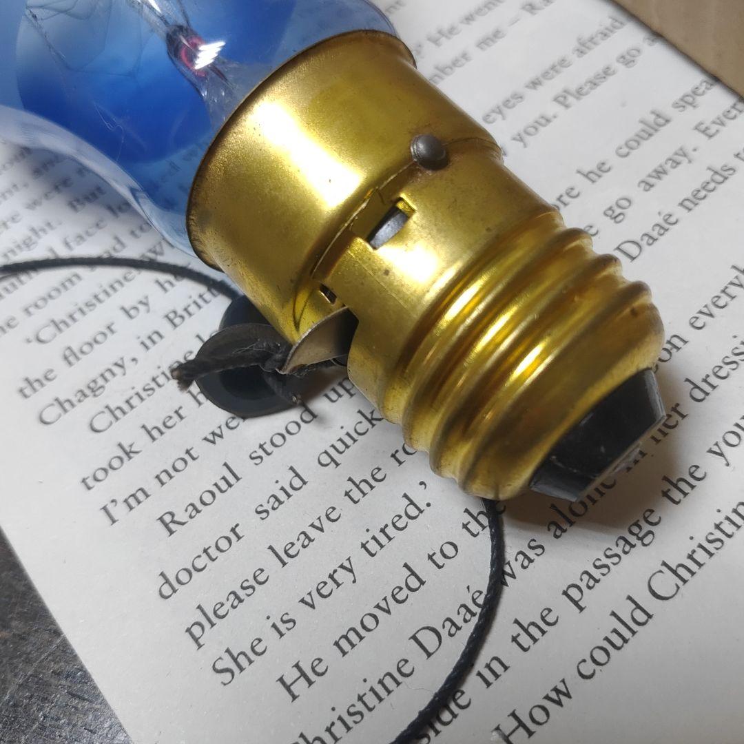 ビ*ー様 昭和レトロ「マンノー電球」 4弾切りかえ 青色 球形 オリジナルボック