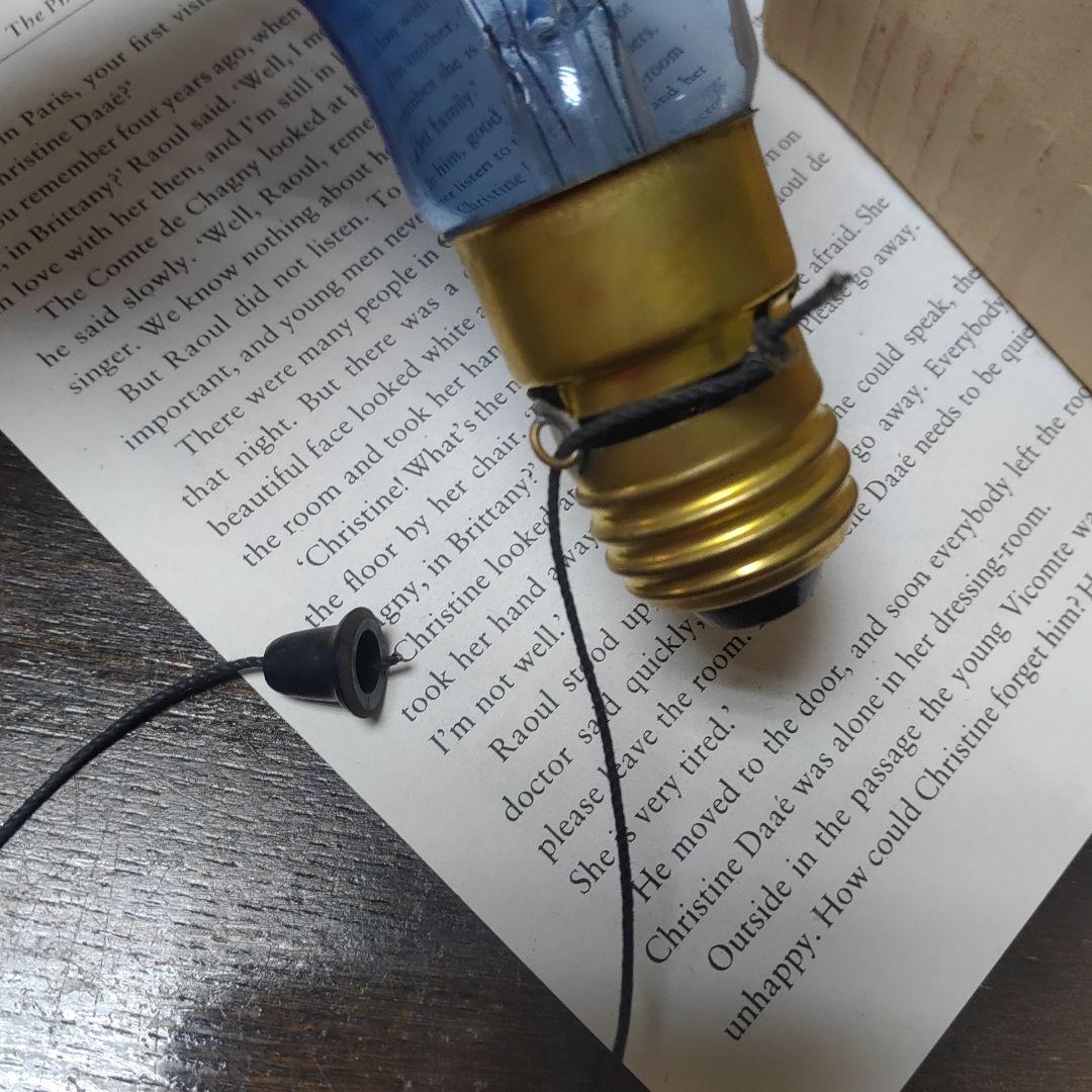 ビ*ー様 昭和レトロ「マンノー電球」 4弾切りかえ 青色 球形 オリジナルボック