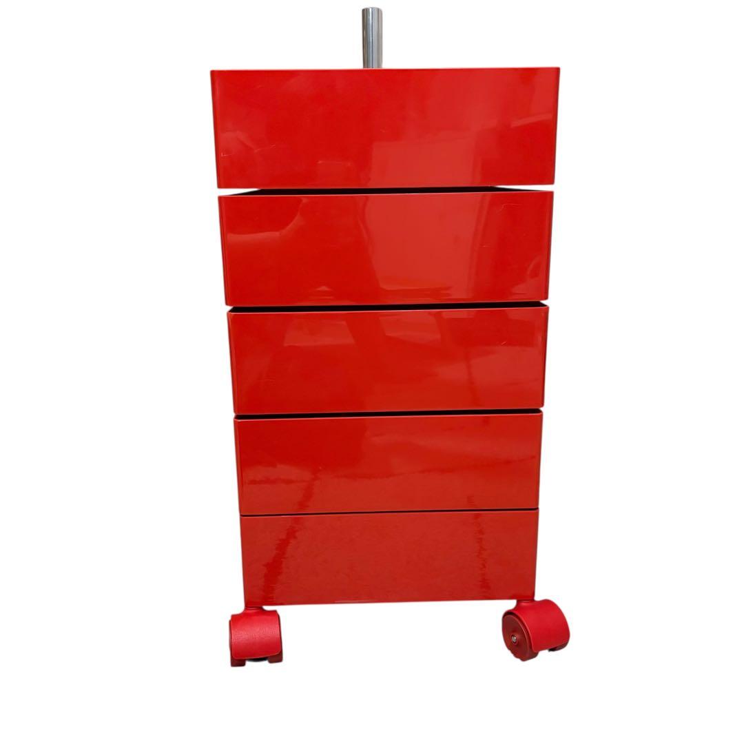 【希少レッド】MAGIS 360° コンテナ 5段 天板なし