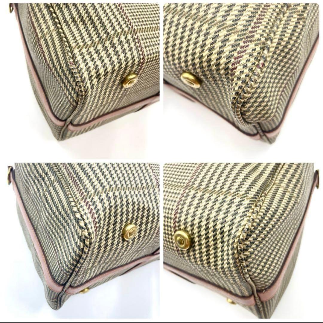 付属品完備 美品 ポロラルフローレン ボストンバッグ 2way 千鳥格子 総柄