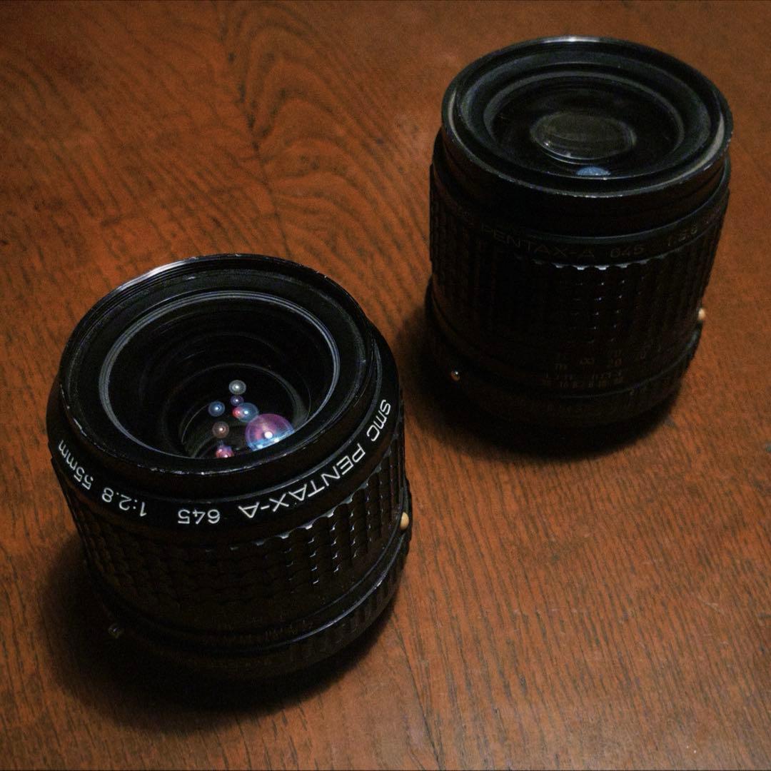 レンズ(単焦点) SMC PENTAX-A 645 1:2.8 55mm 1:3.5 150mm