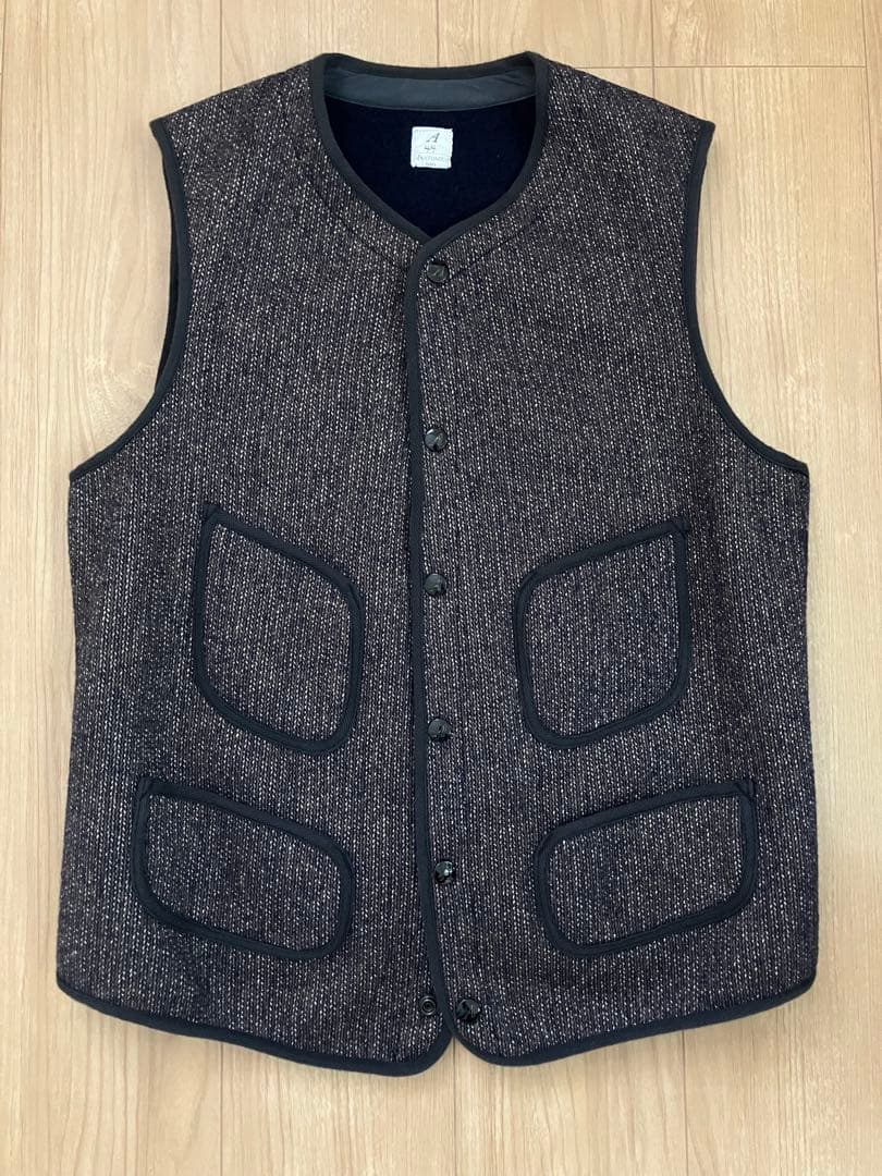 ANATOMICA アナトミカ ブラウンズビーチベスト 44 ごま塩 USN