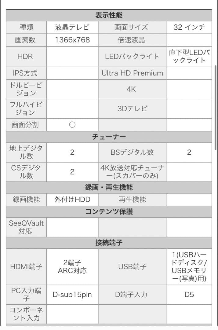 nayuma_82様　新品未開封品　アクオス　AQUOS LC32H40