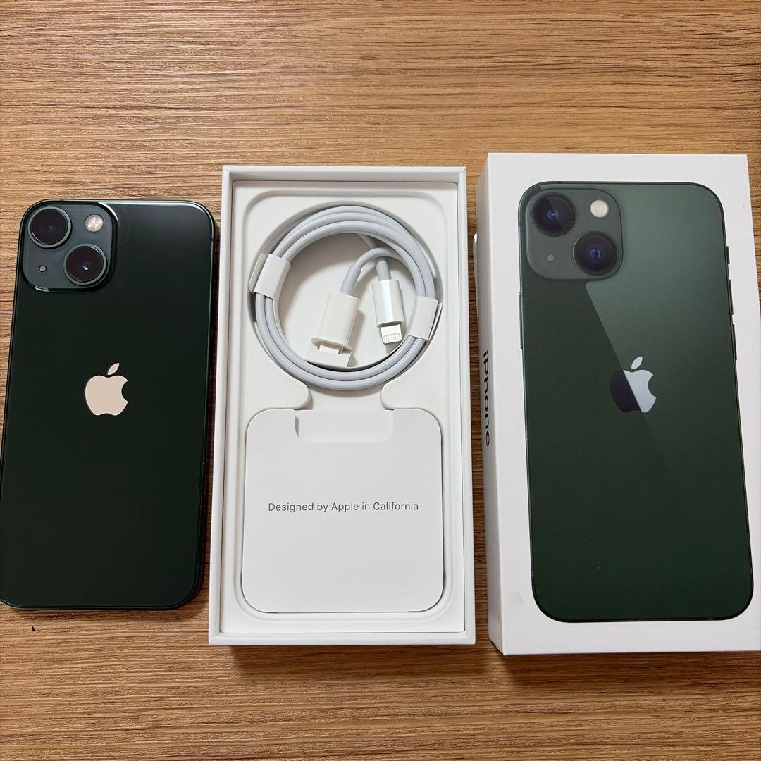 Apple iPhone 13 ダークグリーン 本体　バッテリー新品