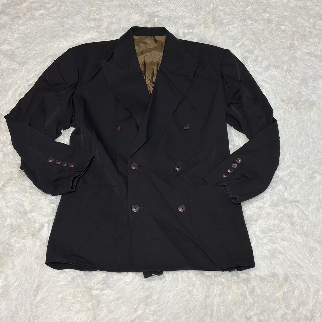 希少 OLDジャンポールゴルチエ　ダブル　ジャケット　48 ダークブラウン光沢